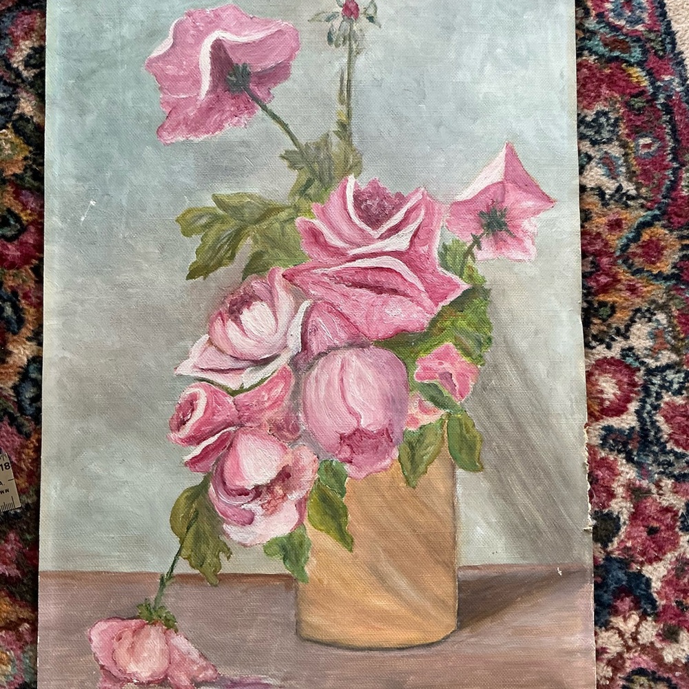 Floral Art  picture with Pink Roses